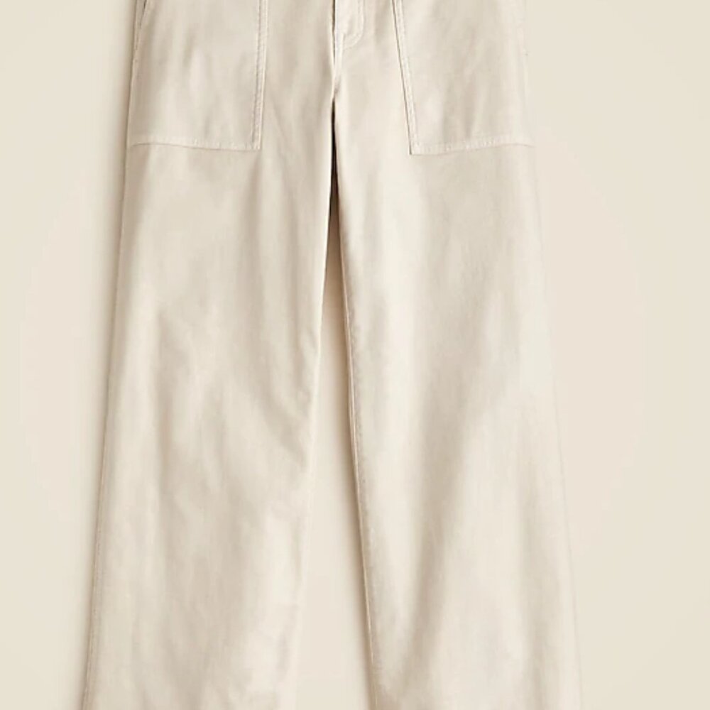 J Crew Wide Leg Camp Pant Wide Leg Ivory Sz 30 NWT #574 - Picture 7 of 12